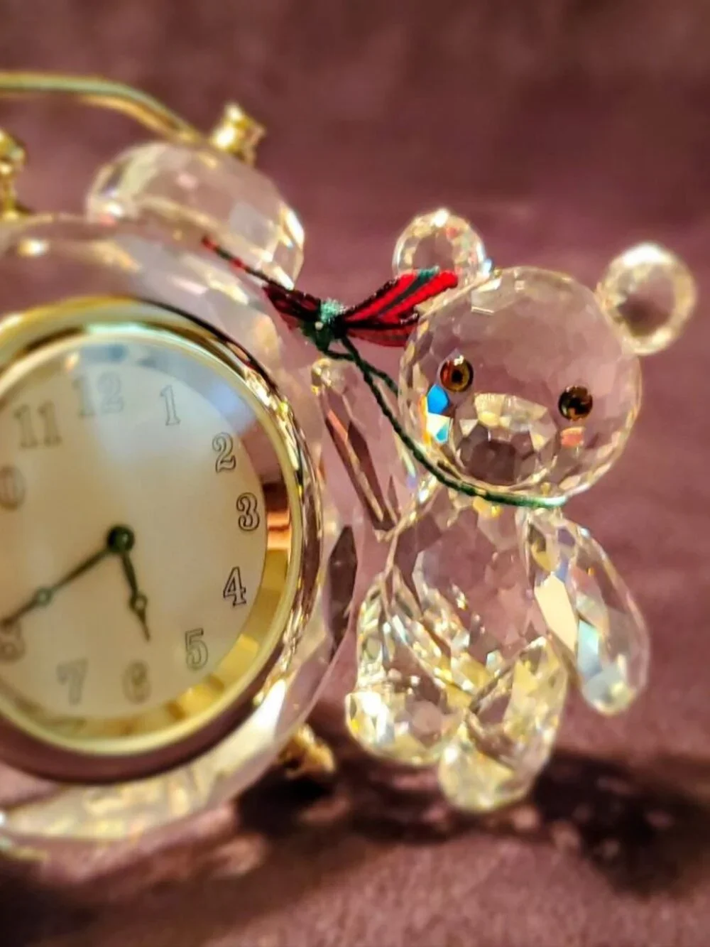 Swarovski Kris Bear Table Clock